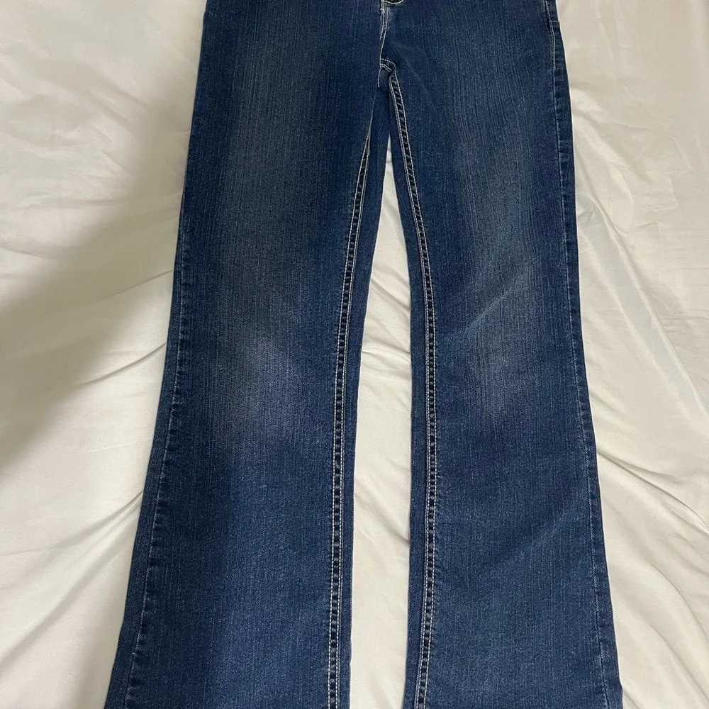 Wrangler Dark Blue Bootcut Jeans - Picture 1 of 6